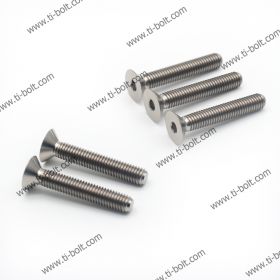 M6×1.0P Half Thread Flat Socket Cap Class 9.8 Gr5 Titanium DIN7991 Screws